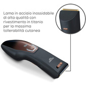 Beurer HR 5000 - Tagliacapelli Uomo con 2 Accessori Pettine e Batteria Ricaricabile