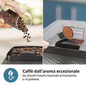 Philips 2200 series LatteGo EP2230/10 Macchina da caffè automatica, 4 bevande, cappuccinatore, 1.8 L, macine in ceramica