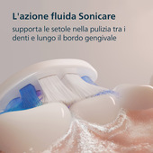 Philips Sonicare serie 6100 Sonicare Spazzolino elettrico sonico con base di ricarica e custodia, 3 livelli intensità, sensore di pressione colore azzurro HX7406/02