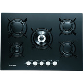 Glem Gas GV755BK piano cottura Nero Da incasso 70 cm 5 Fornello(i)