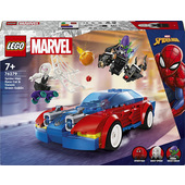 LEGO | Marvel 76279 Auto da Corsa di Spider-Man e Venom Goblin, Gioco per Bambini di 7+ Anni, Veicoli Giocattolo dei Supereroi