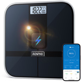 Renpho Elis Solar 2, Bilancia Smart pesapersone Bluetooth ad Energia Solare con Superficie ITO, 13 Metriche Corporee e App Integrata