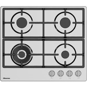 Hisense GM663XHFSI piano cottura Acciaio inox Da incasso 60 cm Gas 4 Fornello(i)
