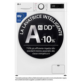 LG F4R5009TSWW Lavatrice 9kg AI DD, Classe A-10%, 1400 giri, TurboWash, Vapore