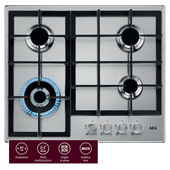 AEG Piano Gas Comandi Frontali 60 Cm HGB64400SM