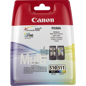 Canon PG-510 / CL-511 cartuccia d'inchiostro 2 pz Originale Nero, Ciano, Magenta, Giallo