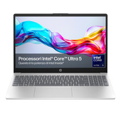 HP 15-fd1024nl Intel Core Ultra 5 125H Computer portatile 39,6 cm (15.6") Full HD 24 GB DDR5-SDRAM 1 TB SSD Wi-Fi 6 (802.11ax) Windows 11 Home AI PC Argento