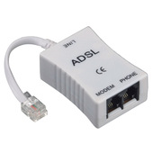 Hama Filtro ADSL spina jack 6p 4c / 2 prese jack 6p 4c