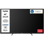IOPLEE IOP40SEN TV Serie Senior, 40" FULL HD, Triplo tuner DVBT2/C/S2, Certificato TivuSAT, Piedini installabili in doppia posizione stretta/larga, Dolby Audio, Parental Control, secondo telecomando semplificato in dotazione