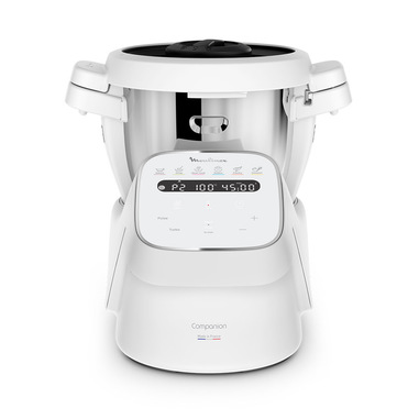 Moulinex Companion Robot Da Cucina con Funzione Cottura, 12 Programmi Automatici, 1550 W, 4,5 L, Bianco, HF8401