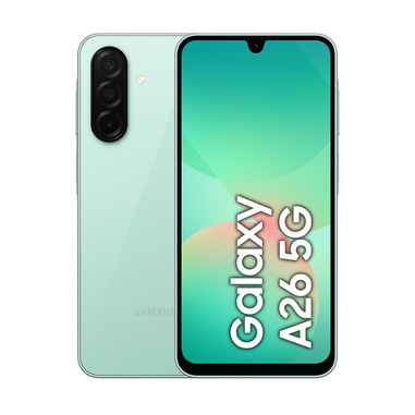 Samsung Galaxy A26 5G, Smartphone con Funzioni intelligenti, Display Super AMOLED 6.7”, 6GB RAM, 128GB, Batteria 5.000 mAh, memoria espandibile, Mint