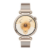 Huawei WATCH GT6, Cassa 41mm in acciaio inossidabile e cinturino oro. Compatibile con iOS e Android. Fino a 14 giorni di autonomia.
