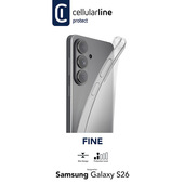 Cellularline Fine - Galaxy S26 Cover in gomma morbida ultra sottile e trasparente