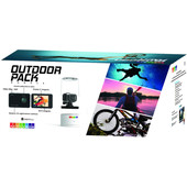 ACTIVEON pack con action cam CX + selfiestick + kit di montaggio + Fastcut