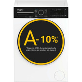 Whirlpool FRONT LOADER STD, Capacità 12kg, classe A -10%, bianco, Autodose, vapore, porta nera, Wi-Fi