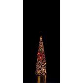 Regalo Albero in rattan e ferro con 15 LED (funzionamento a pila 2AA x 1,5V)