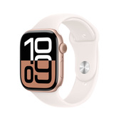 Apple Watch Series 10 Serie 10 GPS + Cellular 46mm Cassa in Alluminio color Oro Rosa con Light Blush Sport Band - M/L