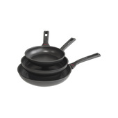 Fratelli Guzzini set tre padelle Cook Plus diametro 20, 24 e 28 cm
