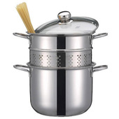 Inoxriv S.p.A. Set pasta con coperchio in vetro