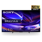 Sony 55" Bravia 6 TV OLED, 4K Smart TV (Google TV Gemini), 48", 120 Hz con Dolby Vision/Atmos, 4 Porte HDMI 2.1