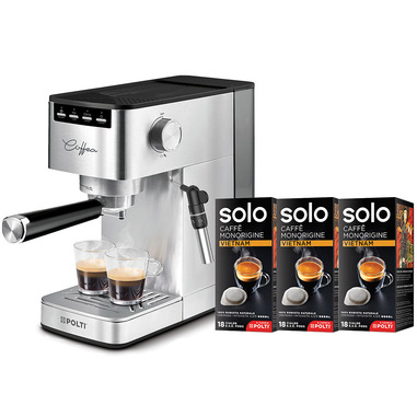 Polti Coffea P10S Macchina da caffè manuale con 54 cialde SOLO incluse