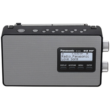 Panasonic RF-D10EG-K - Radio digitale, nero, DAB+/FM, alimentazione a batteria