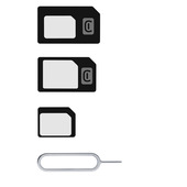 Cellularline Adapters Kit - Universal Kit di adattatori per micro SIM e nano SIM