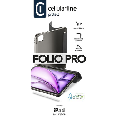 Cellularline Folio - iPad Pro 12.9" Custodia per tablet con funzione stand