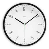 Hama Capri Orologio al quarzo Rotondo Nero, Bianco