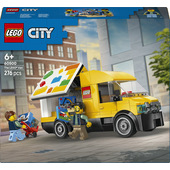LEGO City 60500 Furgone Giocattolo, Camion per Consegne con 2 Minifigure, Carrello e Accessori, Regalo per Bambini da 6+