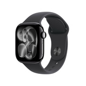 Apple Watch Series 11 GPS + Cellular 42mm Cassa Alluminio Jet Black con Sport Band Nero - S/M