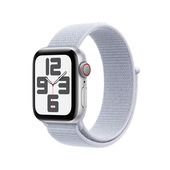 Apple Watch SE GPS + Cellular 40mm Cassa in Alluminio Color Argento con Blu tempesta Sport Loop