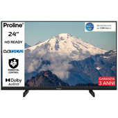 Proline PRO24M10 TV 24" HD, Triplo tuner DVBT2/C/S2, Certificato TivuSAT, Dolby Audio, Parental Control