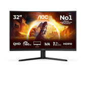 AOC G4 CQ32G4VE Monitor PC 80 cm (31.5") 2560 x 1440 Pixel Quad HD LCD Nero, Grigio