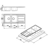 Smeg LZ116P lavello Lavello sottopiano Rettangolare