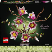 LEGO Botanicals 11510 Rametti di Magnolia, Fiori Finti per Adulti, Decorazione per il Soggiorno Fai da Te, Regalo per Donne