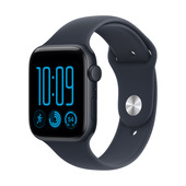 Apple Watch SE (3nd generation) SE 3 GPS, Cassa 44 mm in alluminio mezzanotte con Cinturino Sport blu marino - S/M