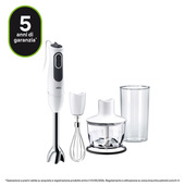 Braun Minipimer MultiQuick MQ3135WH SAUCE Frullatore ad immersione White Grey