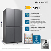 Samsung Frigorifero 4 Porte RF7000 649L RF59C70TES9