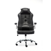 Momo Design MD-GC003OFF-K sedia per videogioco Sedia da gaming per PC Seduta imbottita Nero