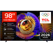 TCL C7L TV 98C7L SQD‑Mini LED da 98", 4K HDR, 3000 nit, 2.176 zone di dimming, Google TV, 144Hz, Dolby Vision & Atmos, Audio Bang & Olufsen