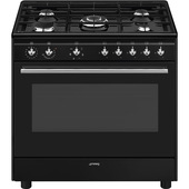 Smeg Concert CX91GMBL cucina Cucina freestanding Elettrico Gas Nero
