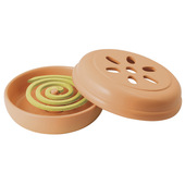HO-Me Twist contenitore in terracotta naturale con 10 spirali