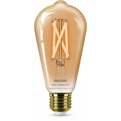 Philips LED Lampadina Smart Filament Ambrata Dimmerabile Luce Bianca da Calda a Fredda Attacco E27 50W Edison
