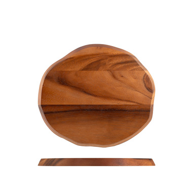 H&H Lifestyle Tagliere Acacia in legno ovale sagomato cm 22x25