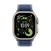 Apple Trail Loop blu/blu acceso (49 mm) - S/M - Titanio naturale