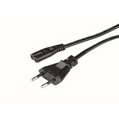 Hama Cavo di collegamento alla rete elettrica spina 10A (EUR)/presa 2 poli,1,5 metri, nero (pack audio)