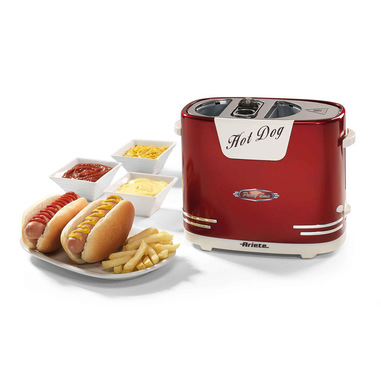 Ariete 186 Pentola a vapore per Hot dog Rosso, Bianco