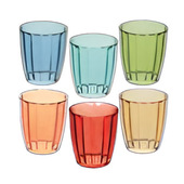 Tognana Porcellane set 6 bicchieri da 310 cc colori assortiti Siviglia