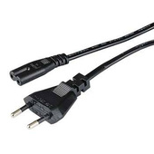 Hama Cavo alimentazione spina EURO/IEC 320 C7 F (bipolare), 1,5 metri, nero, 1 stella